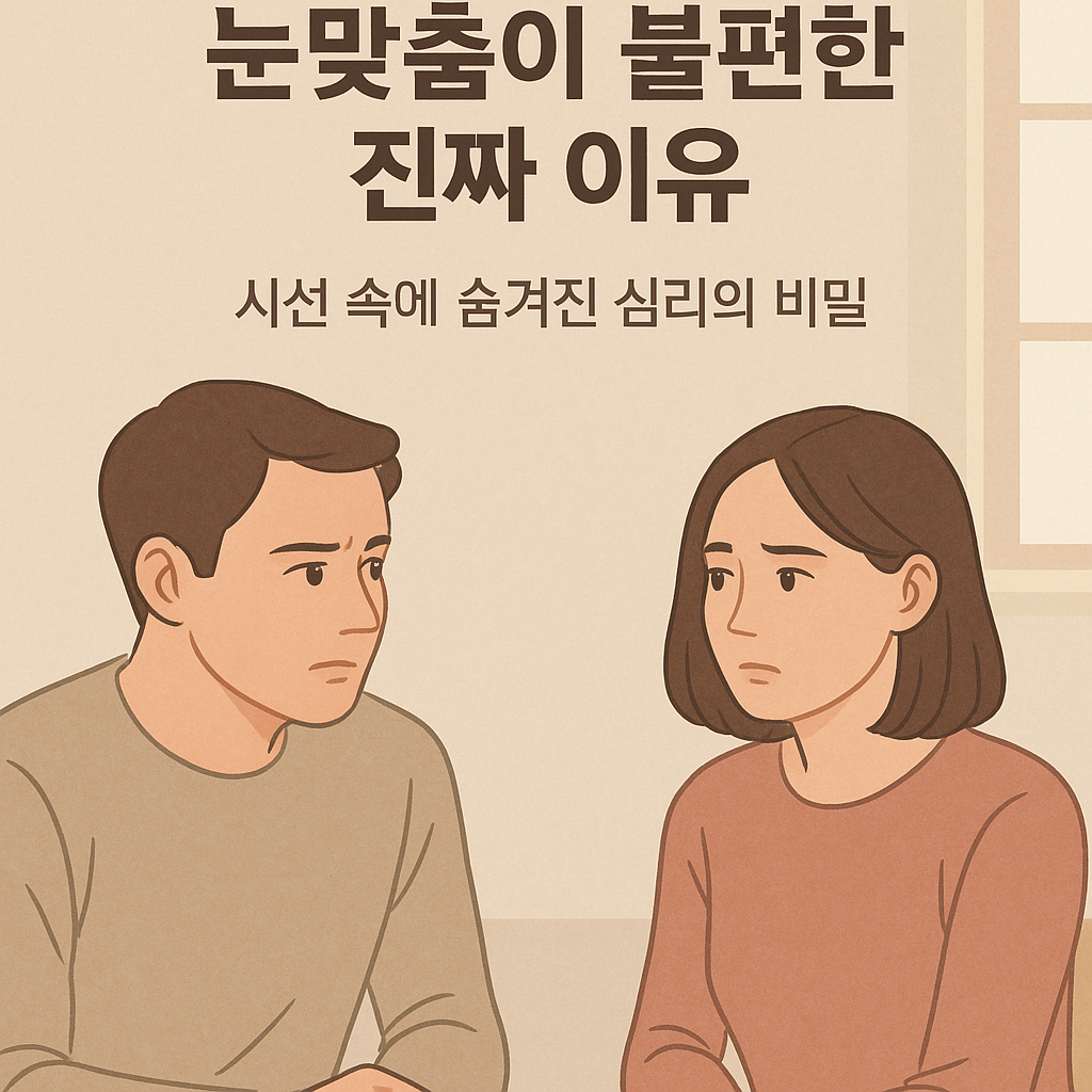 사람들이 누군가와 눈을 맞추면 불편해지는 이유, 심리의 비밀 1