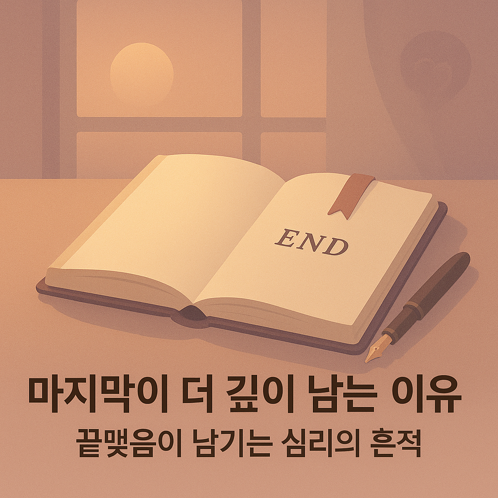 왜 사람들은 ‘끝맺음’을 중요시할까? 완결이 남기는 심리학적 흔적 1