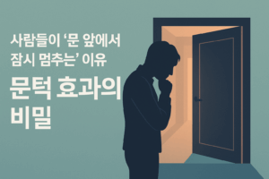 “문턱 효과”의 심리학: 왜 우리는 문 앞에서 잠시 멈출까 5