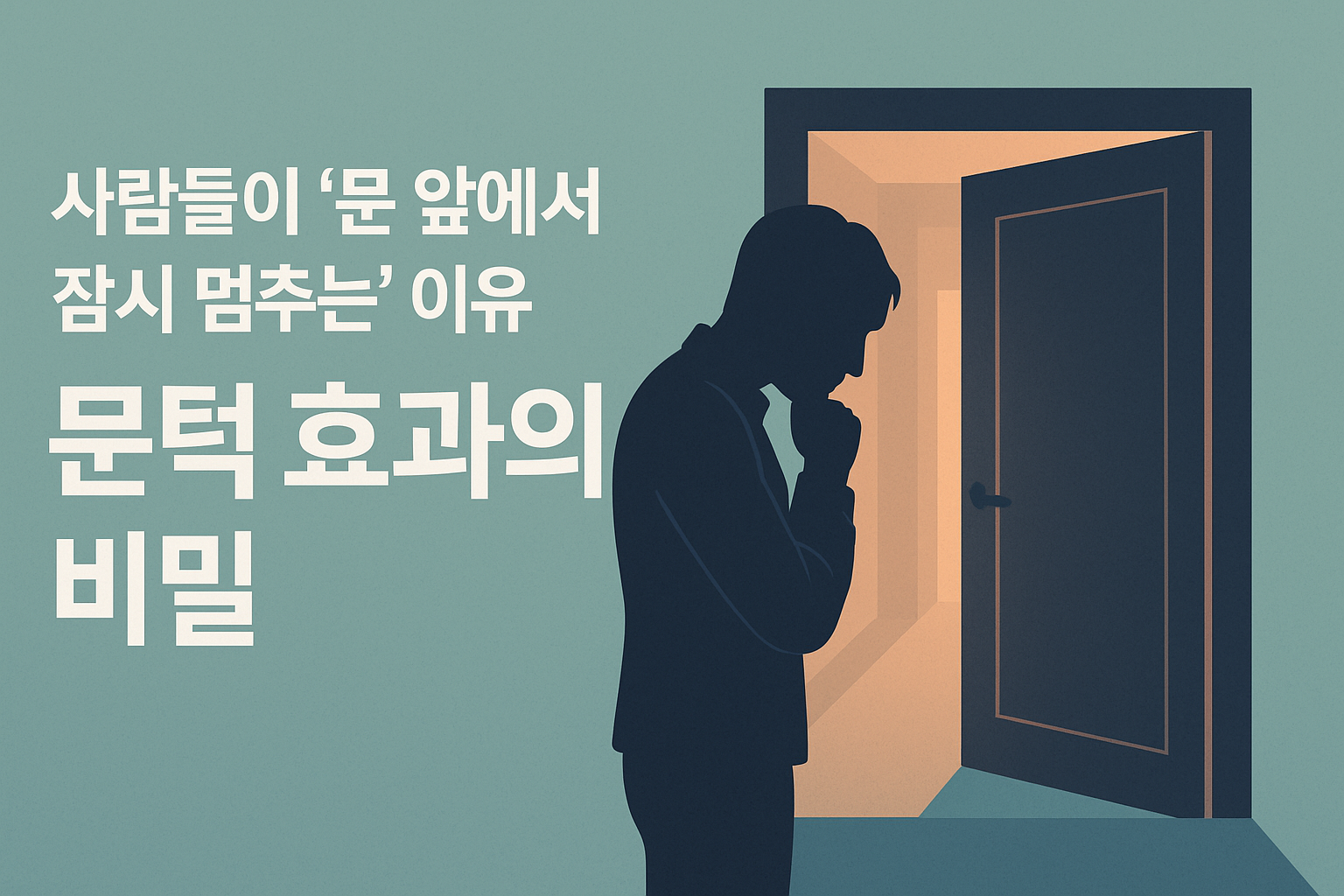 “문턱 효과”의 심리학: 왜 우리는 문 앞에서 잠시 멈출까 1