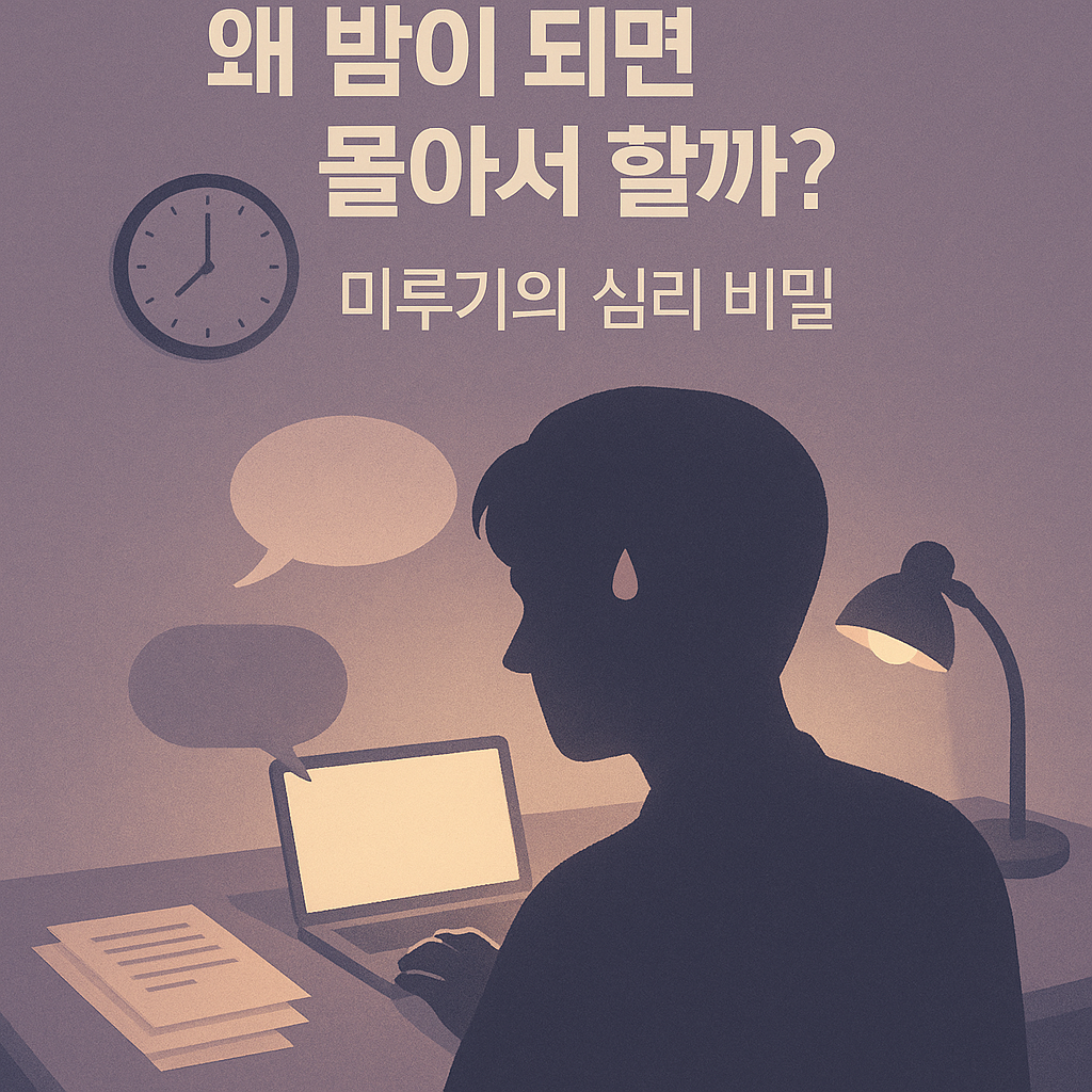 사람들이 미루는 일을 당일 밤에 몰아서 하는 이유, 심리의 이면 2