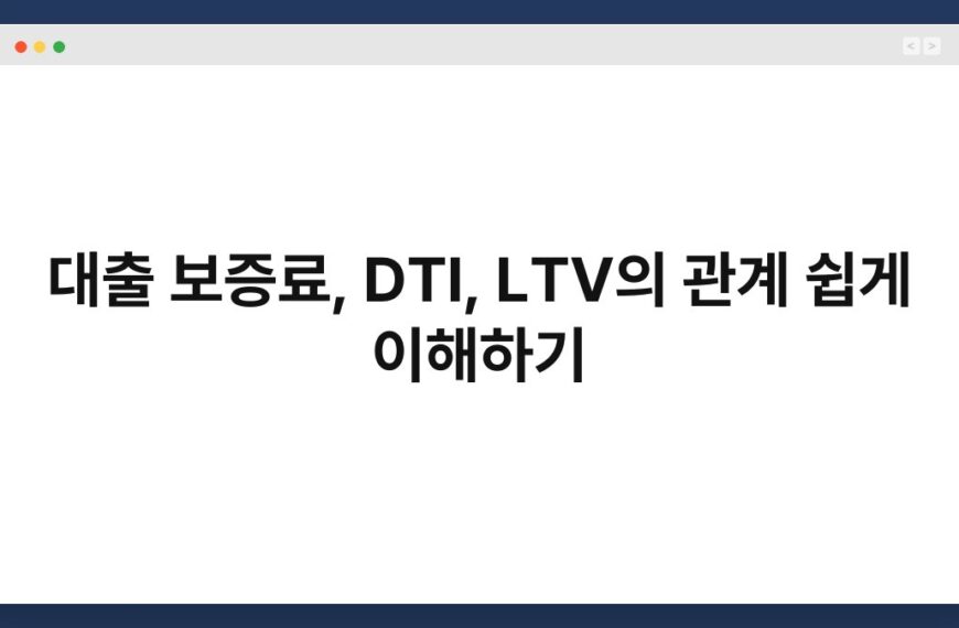 대출 보증료, DTI, LTV의 관계 쉽게 이해하기 5
