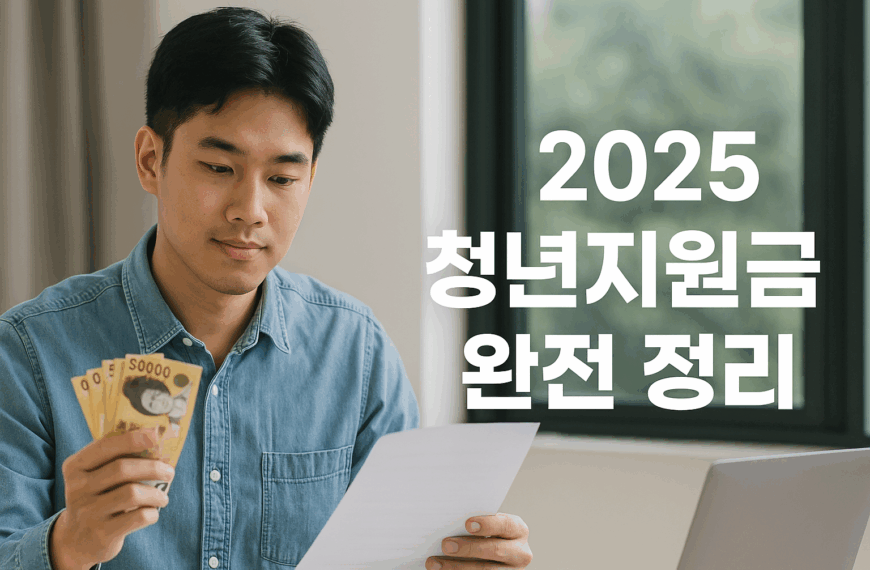 2025 청년지원금 완전 정리: 내게 맞는 제도 한눈에 보기