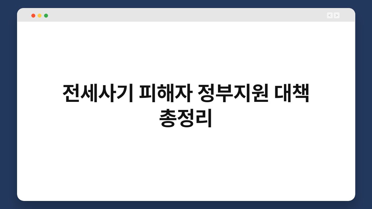 전세사기 피해자 정부지원 대책 총정리 1